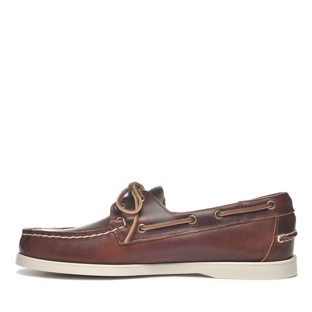 Mens Docksides FGL Oiled Waxy Leather Boat Shoe Brown - Mens Sebago® Shoes